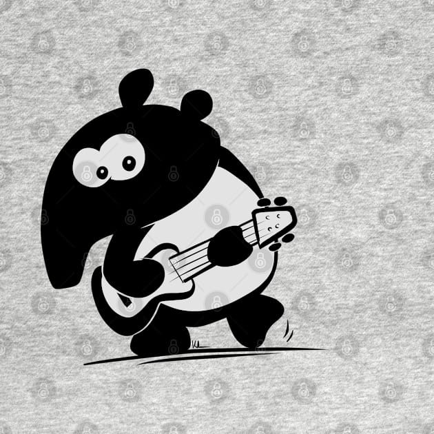 Funny Cute Musical Tapir Little Guitar Ukulele by SkizzenMonster